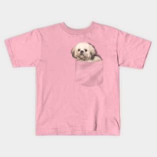 Pocket Shih Tzu Kids T-Shirt